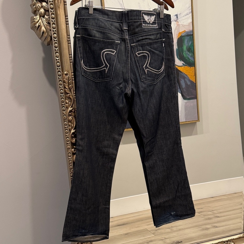 Rock & Republic Dark Wash Straight Jeans - Picture 5 of 7